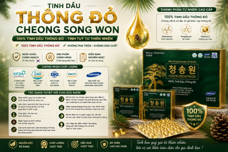 Tinh Dầu Thông Đỏ Hàn Quốc