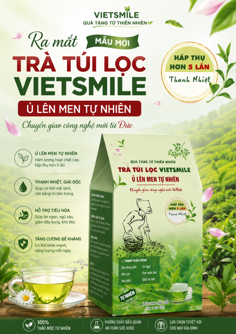 Trà Ủ Lên Men Vietsmile Trà Ủ Lên Men Vietsmile
