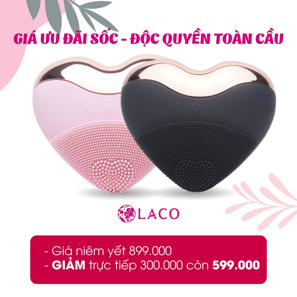 Máy rửa mặt laco luxury - Làm sạch sâu nâng cơ mặt hiệu