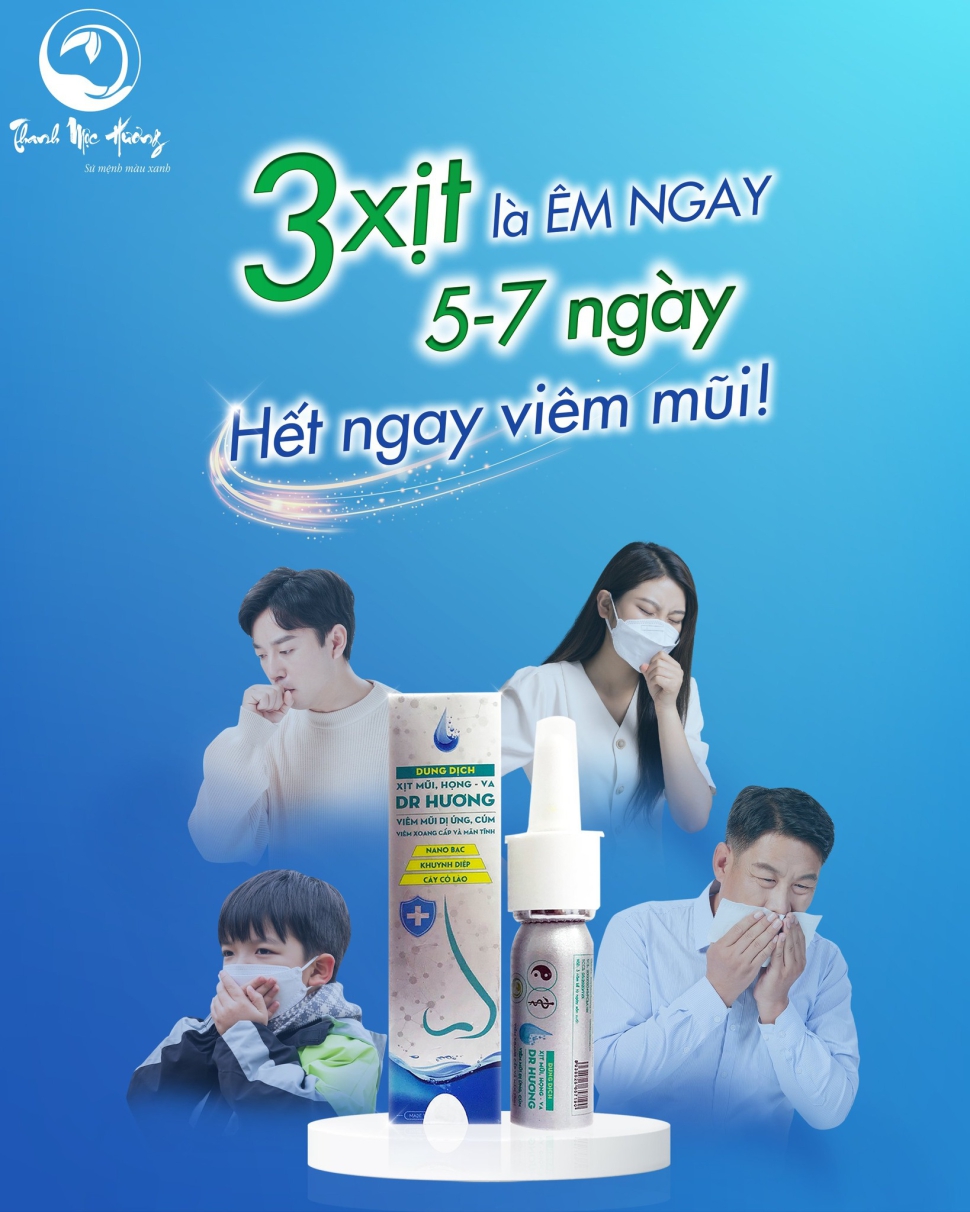 Dung dịch xịt mũi họng va dr hương – Hết viêm xoang, viêm mũi dị ứng