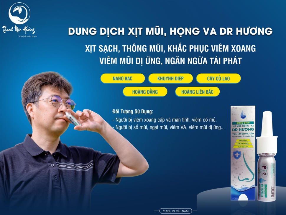 Dung dịch xịt mũi họng va dr hương – Hết viêm xoang, viêm mũi dị ứng