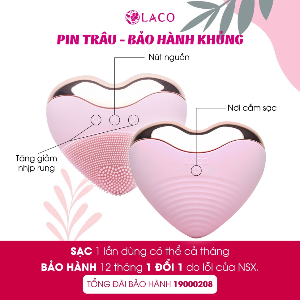 Máy Rửa Mặt Laco Luxury - Làm sạch sâu và Massage nâng cơ mặt