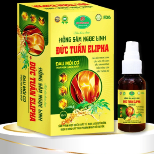 DẦU THẢO DƯỢC HỒNG SÂM NGỌC LINH ĐỨC TUẤN ELIPHA