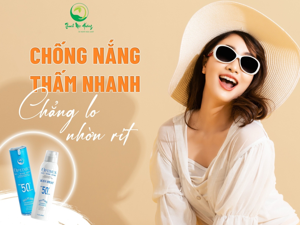 Xịt chống nắng body optimus của thanh mộc hương - Ngăn tia UVA,