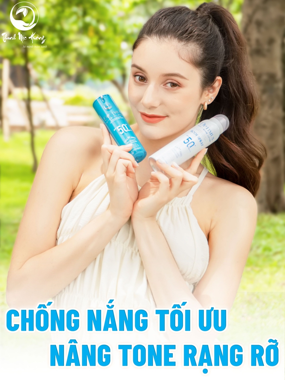 Xịt chống nắng body optimus của thanh mộc hương - Ngăn tia UVA,