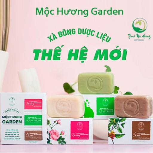 Combo 3 Xà bông dược liệu mộc hương garden - Làm sạch, ngăn ngừa mụn