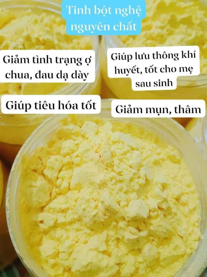 Tinh bột nghệ nguyên chất nhà làm - Giúp đẹp da, phục hồi sức khỏe