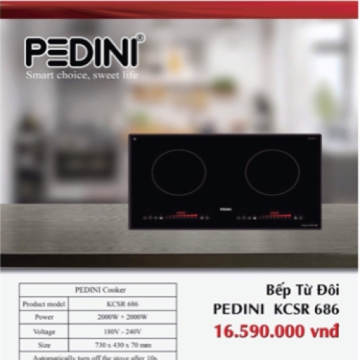 Bếp từ đôi PEDINI KCSR 686