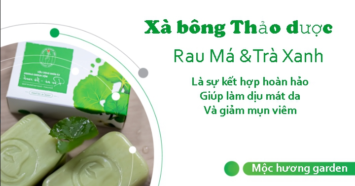 Combo 3 Xà bông dược liệu mộc hương garden - Làm sạch, ngăn ngừa mụn