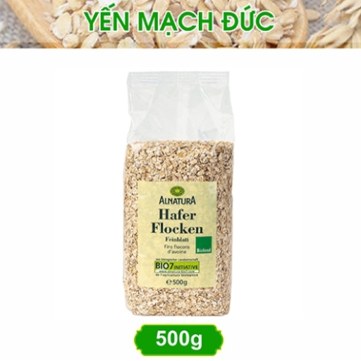 YẾN MẠCH ĐỨC HAFER FLOCKEN Nguyên hạt cán dẹt túi 500g