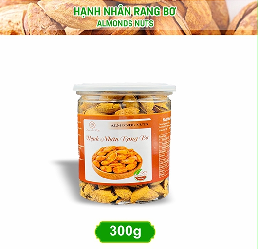 HẠNH NHÂN MỸ RANG BƠ nguyên vị 300g