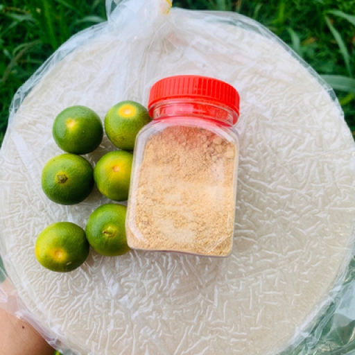 Bánh tráng phơi sương muối tôm +tắc