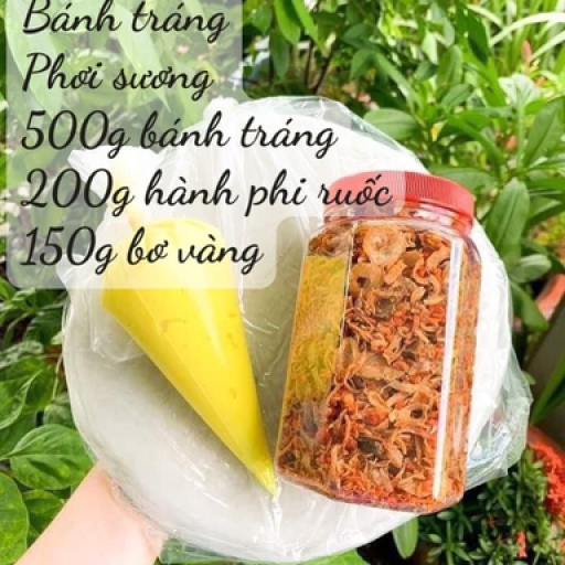 Bánh tráng phơi sương set bơ+hành phi ruốc