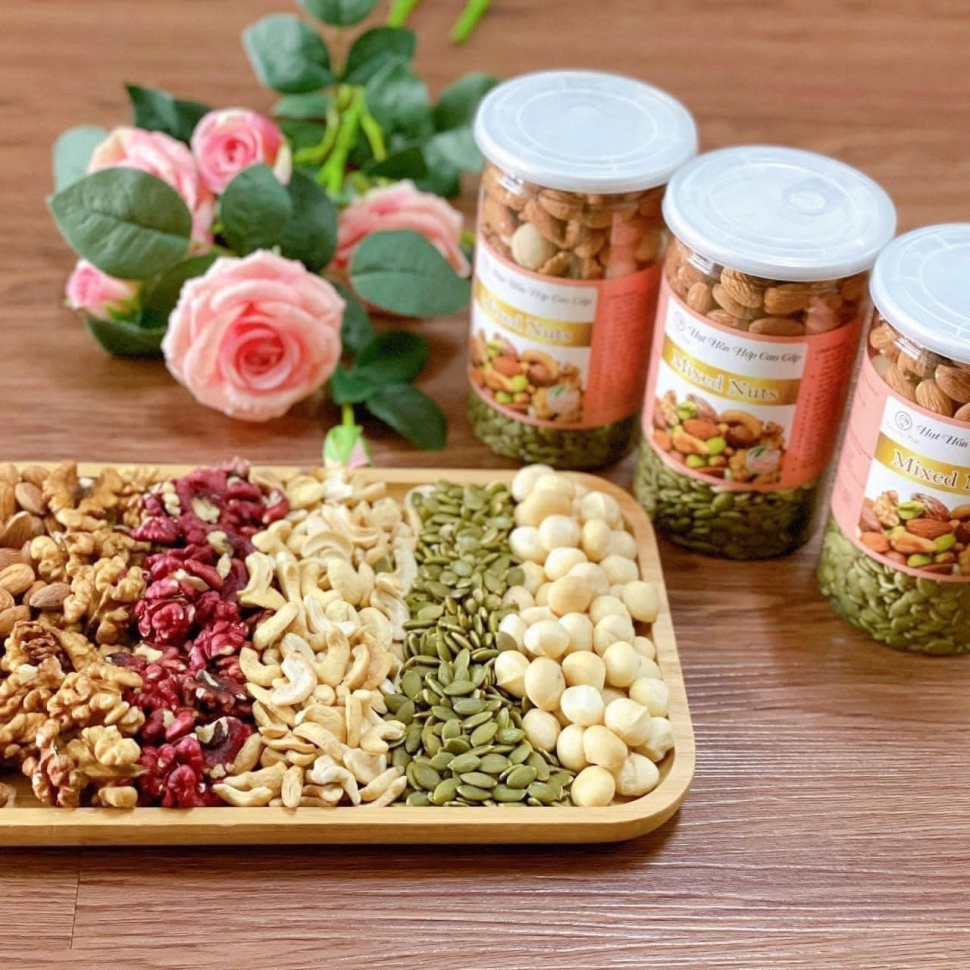 CÁC LOẠI HẠT DINH DƯỠNG SẤY KHÔ 500G CÁC LOẠI HẠT DINH DƯỠNG SẤY KHÔ 500G