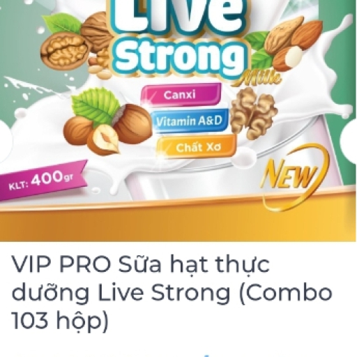 Combo VIP PRO Sữa hạt thực Livestrong Lâm Sinh