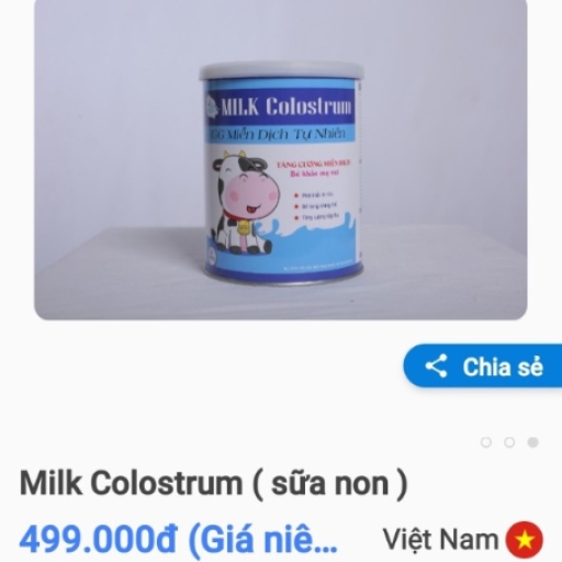 SỮA MILK COLSTRUM IGG MIỄN DỊCH TỰ NHIÊN