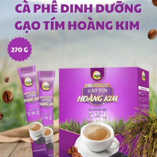 CÀ PHÊ DINH DƯỠNG GẠO TÍM HOÀNG KIM (15 GÓI/HỘP)