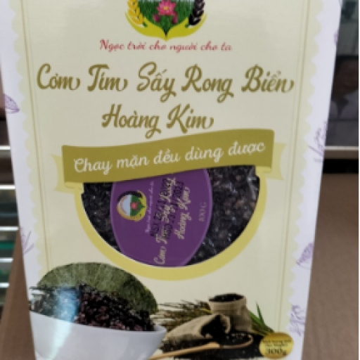 CƠM TÍM SẤY RONG BIỂN HOÀNG KIM (300G/HỘP - 3 TÚI)