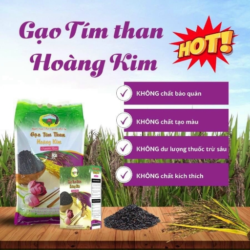 GẠO TÍM THAN HOÀNG KIM (1,8KG/HỘP)