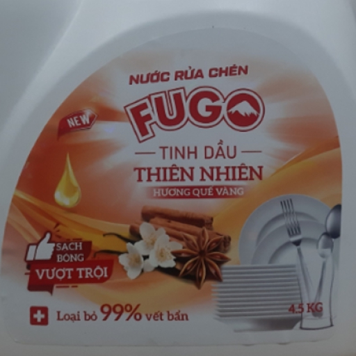 Nước rửa chén Fugo hương quế vàng 4.5kg