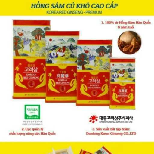 HỒNG SÂM CỦ KHÔ Daedong Premium, hộp thiếc 75 gram