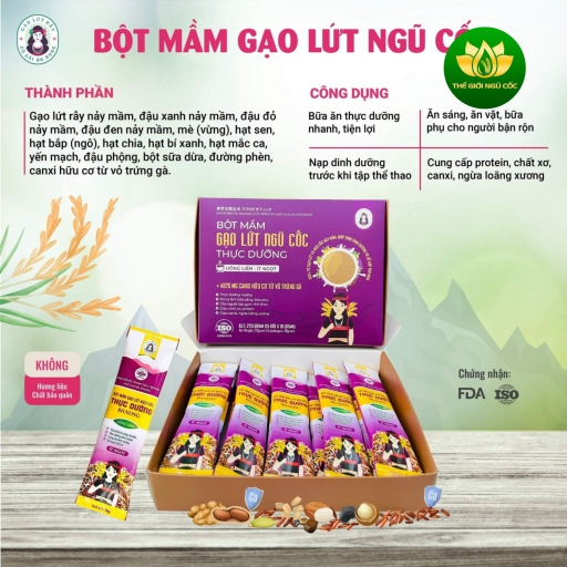 Ngũ Cốc Thực Dưỡng Bột Mầm Gạo Lứt