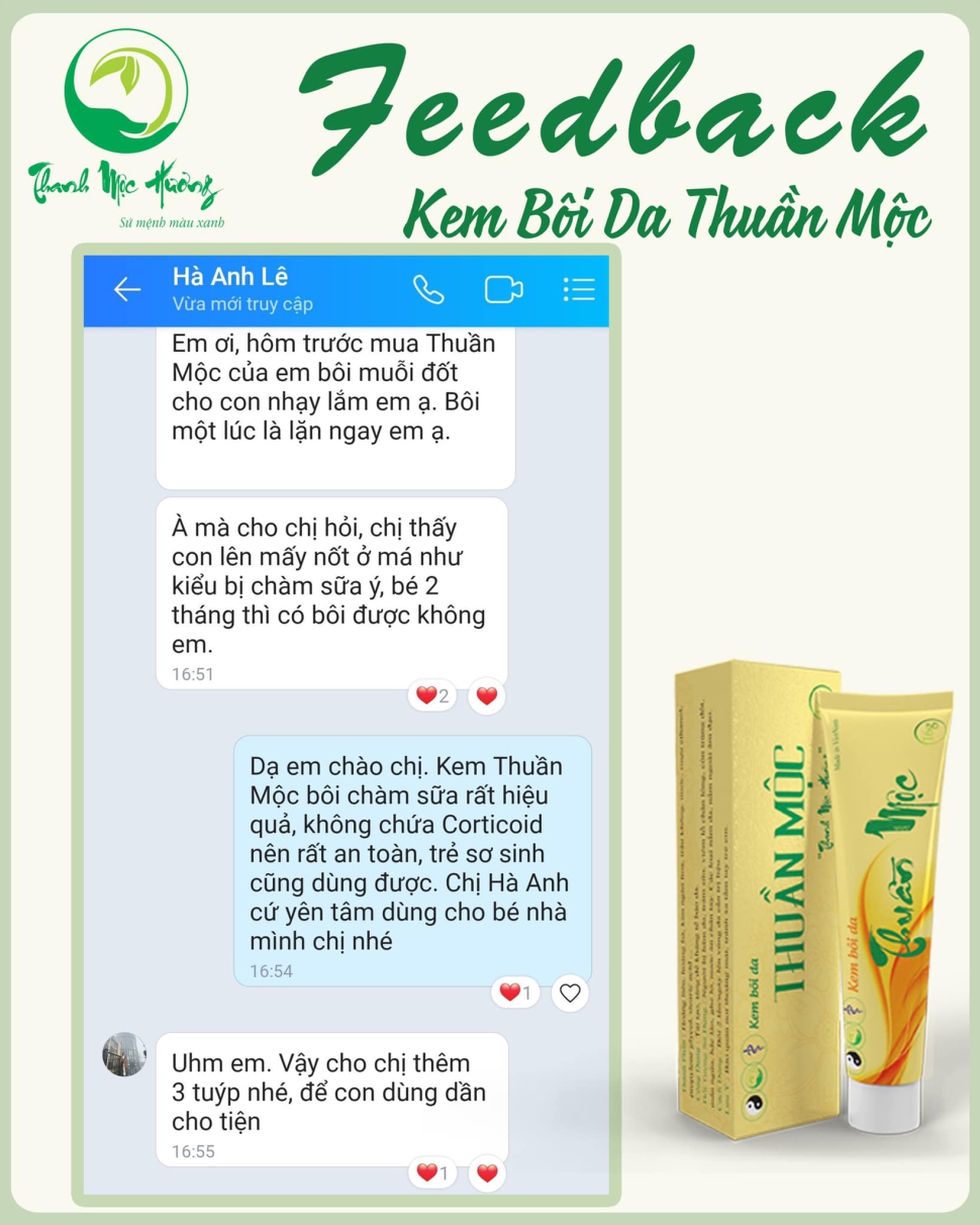 Combo 5 tuýp Kem Bôi Da Thuần Mộc Thanh Mộc Hương