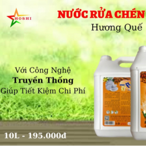 Nước rửa chén Hoshi hương quế 10L