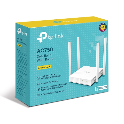 Bộ phát wifi TP Link Archer C24 Wireless AC750Mbps