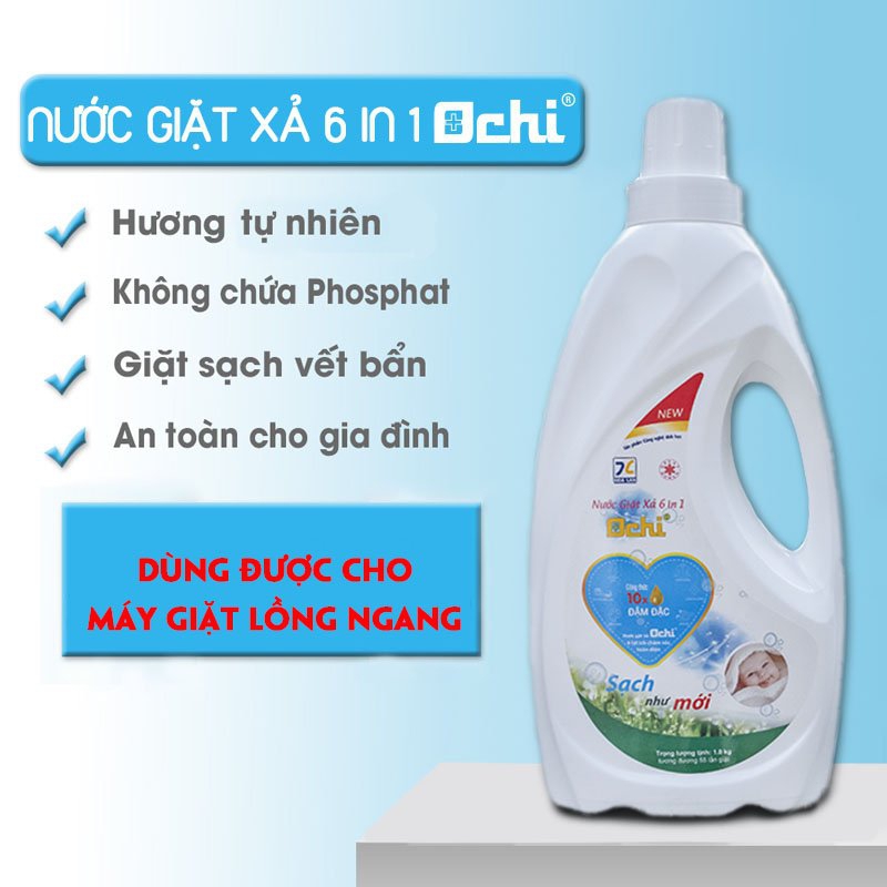 Nước giặt xả 6 in 1 Minak Orchid 1.8kg