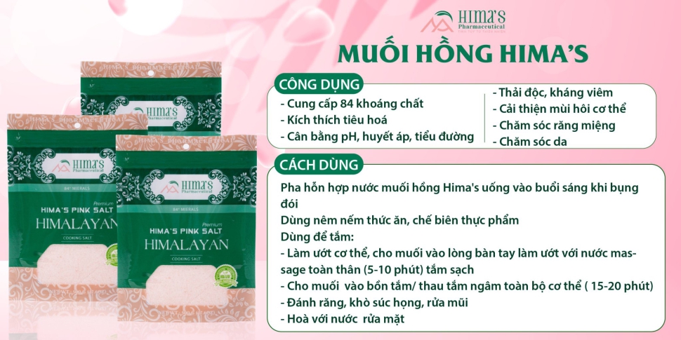 Combo 3 tui Muối hồng Hima's 500gr TẶNG 1 TÚI - Trinh Trần