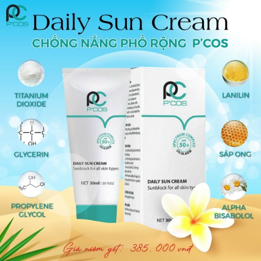 chống nắng phổ rộng che khuyết điểm P'cos