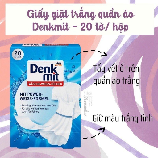 GIẤY TẨY TRẮNG QUẦN ÁO DENKMIT - Zinmart