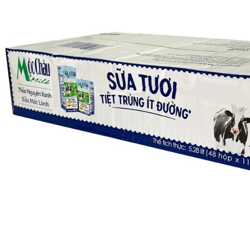 SỮA TƯƠI TIỆT TRÙNG MỘC CHÂU ÍT ĐƯỜNG 110ML (Thùng 48 hộp)