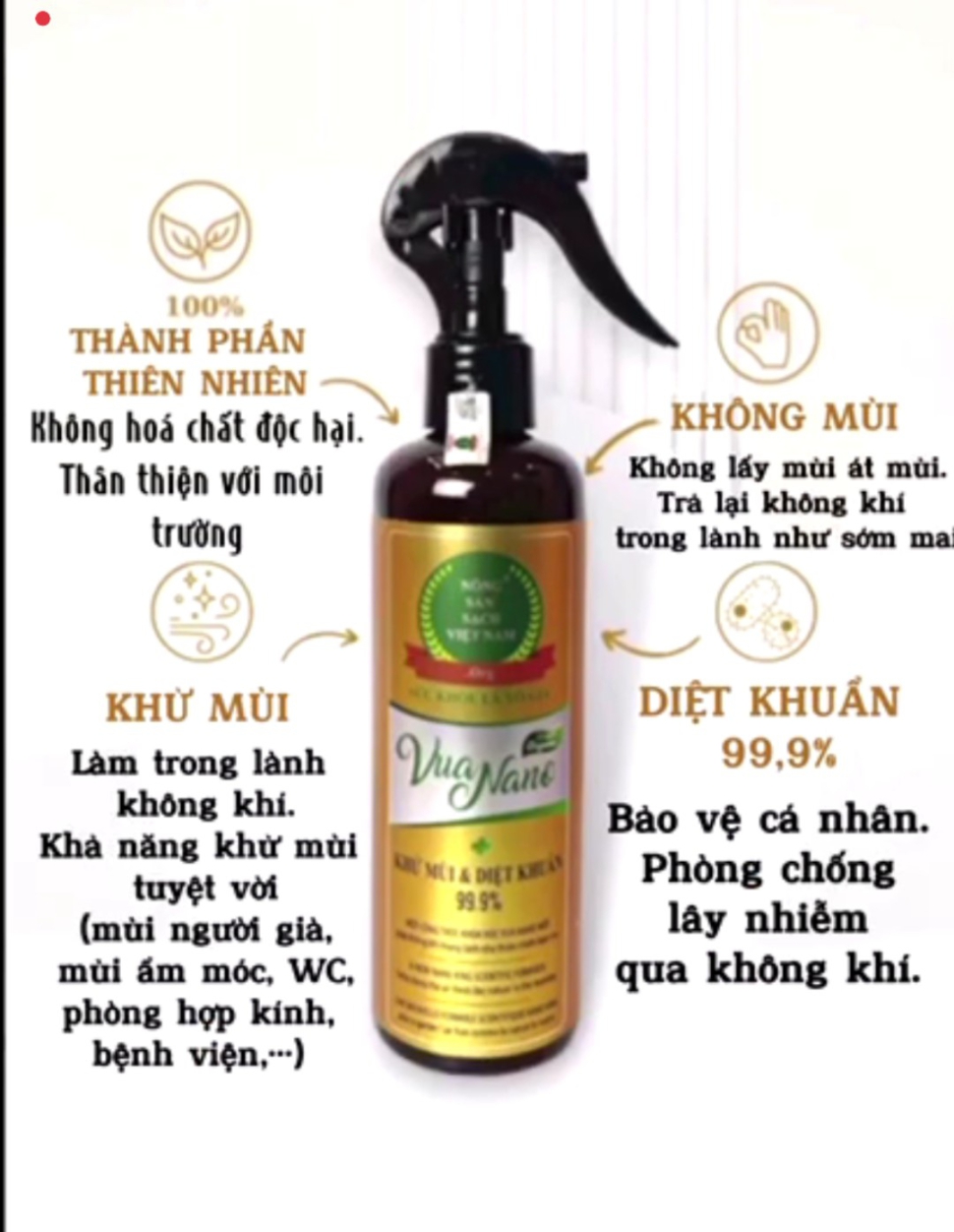 KHỬ MÙI VUA NA NO - KHỬ 99,99 MÙI XE OTO