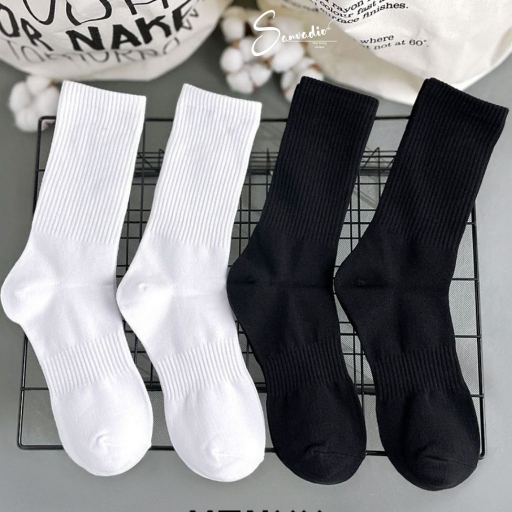 Một bộ 5 đôi tất vớ thể thao nam,nữ với chất liệu cotton