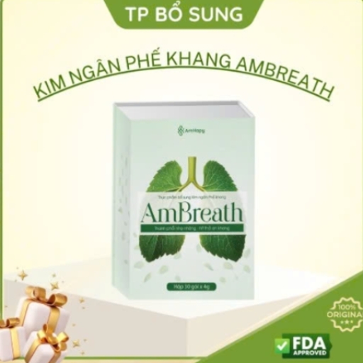 Thực phẩm bổ sung Kim ngân Phế khang AMBREATH ( hộp 30 gói)