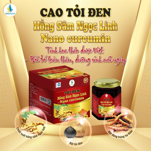TSA - Cao Tỏi Đen Hồng Sâm Ngọc Linh Nano Curcumin
