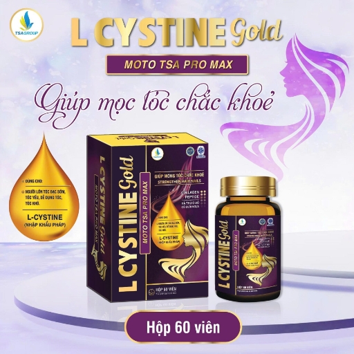 TSA - L-Cystine Gold Moto TSA Pro Max - Hỗ trợ giảm rụng, đen tóc